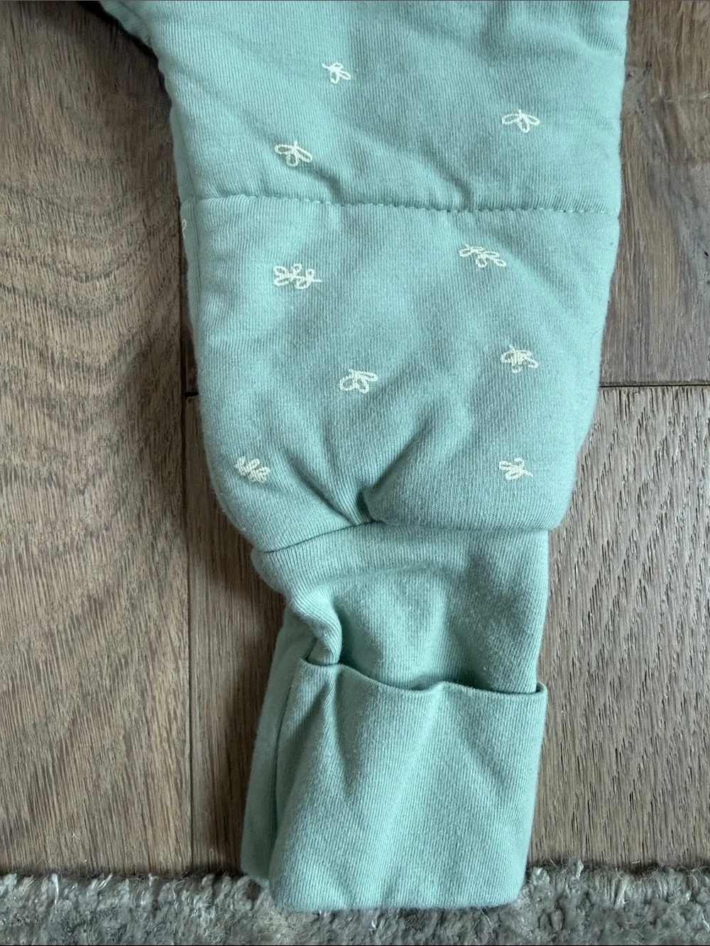 Ergopouch Australia Sage Green Quilted Baby Footie One-Piece tog 2.5